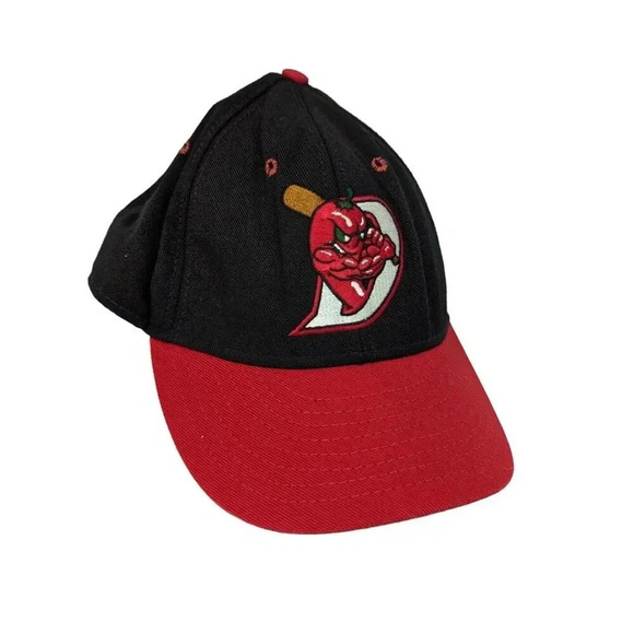 RARE Vintage Pro Line El Paso Diablos Baseball Hat Size 6 3/4 Black Red - Picture 5 of 8